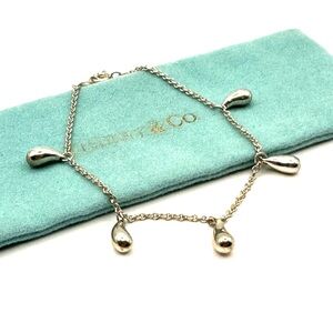 Tiffany & Co Elsa Peretti 5 Teardrop Charm Bracelet